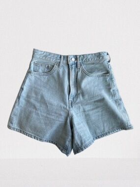 Everlane Light Blue High-Rise Denim Shorts